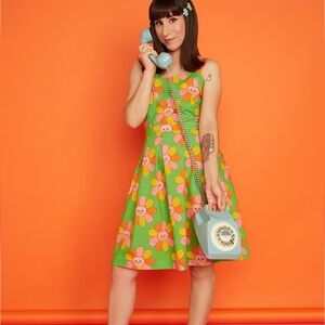 Marisol Muro ModCloth 16W NWT Floral Midi Dress